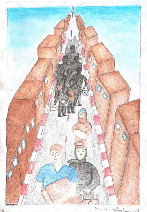 Torn Apart — a painting by Aya Abu Safi, age 13