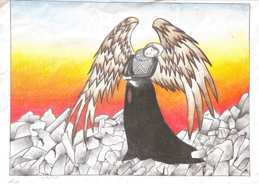 The Phoenix — a painting by Sama Habib, age 15
