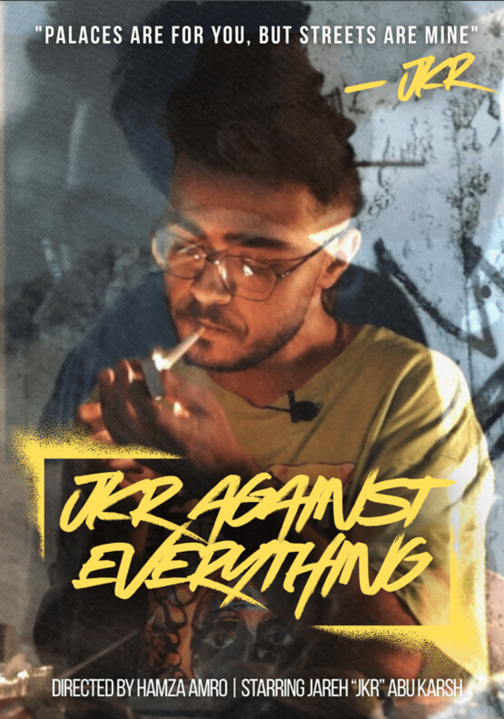 Poster for JKR Against Everything, directed by Hamza Amro